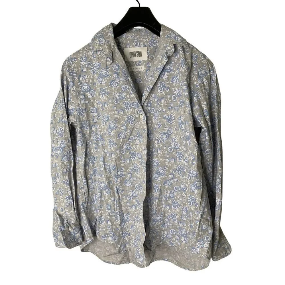 Grayson by Frank & Eileen 100% cotton button down shirt floral women's size 3